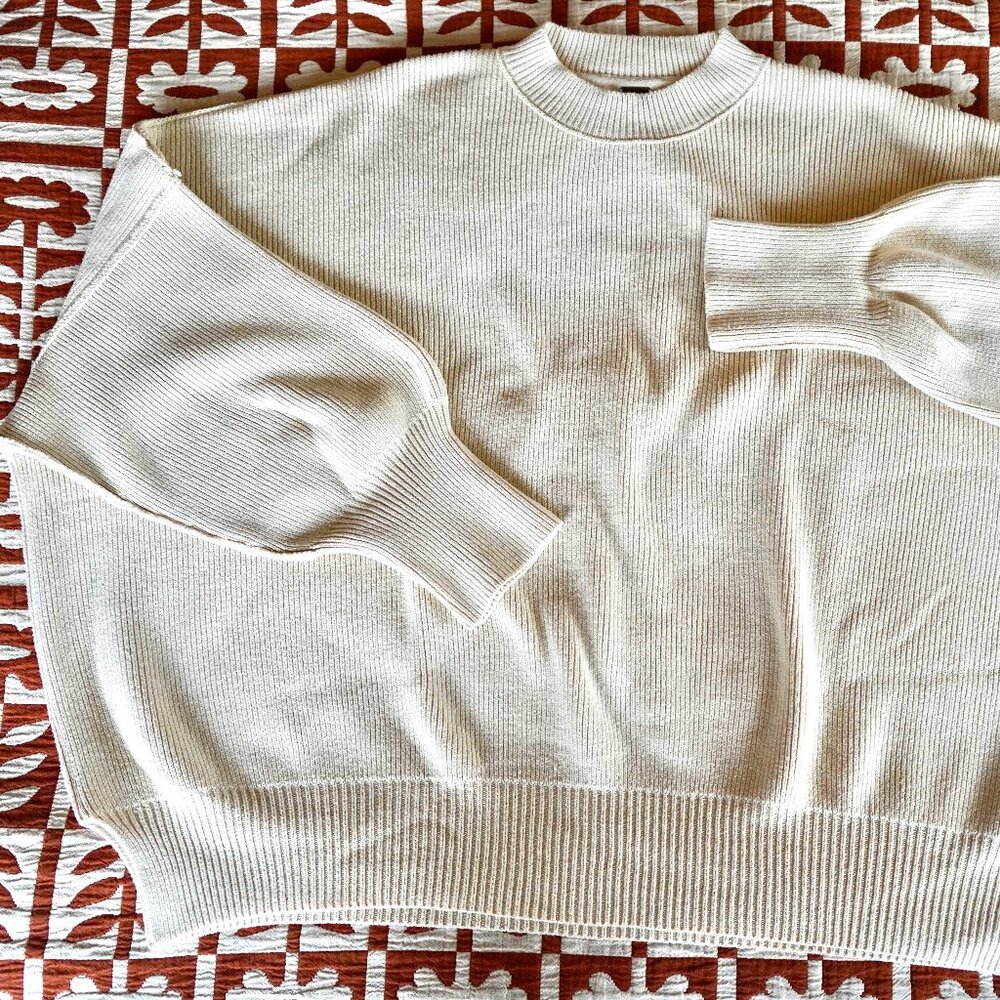 Free People Easy Street Tunic Sweater – Cream – XL